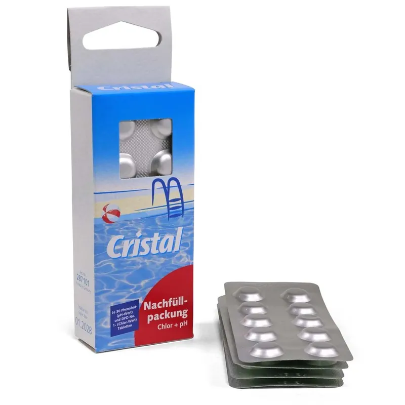 CRISTAL Ersatztabletten Chlor + pH (2x 30 Stk.) Neue Ware