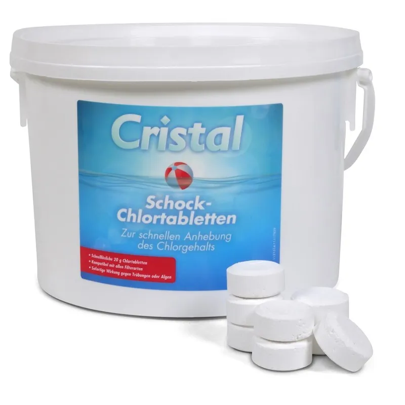 Schneller Versand CRISTAL Schockchlortabletten (20g) 3,0 kg