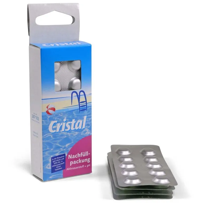 CRISTAL Ersatztabletten Sauerstoff + pH (2x 30 Stk.) Schneller Versand