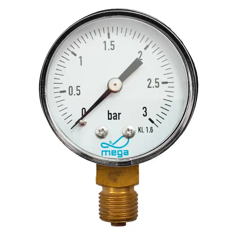 Manometer 50mm Außengewinde unten 1/4" Nur Für Kurze Zeit