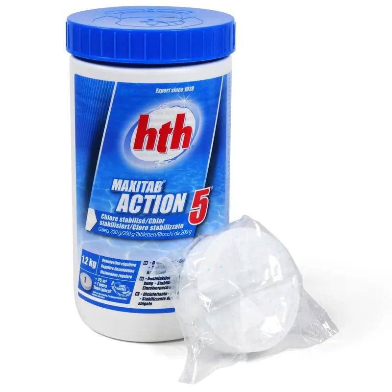 hth MaxiTab ACTION 5 200g Multifunktionstabletten 1,2 kg Direkt Vom Hersteller