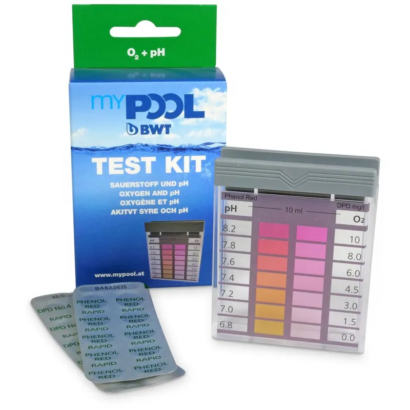 myPOOL Sauerstoff/pH Testgerät inkl. 2x20 Tabletten Neue Kollektion