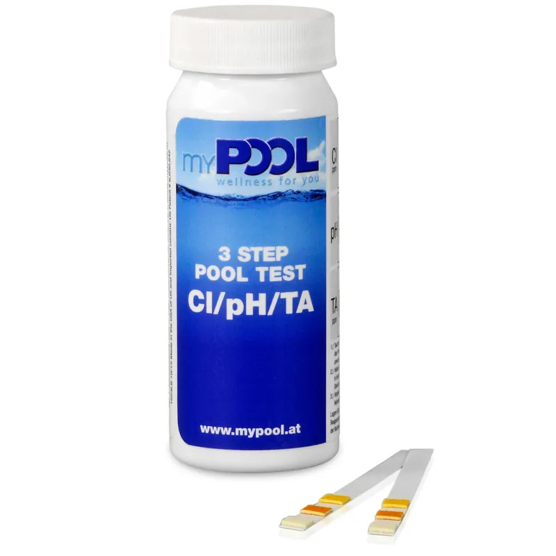 myPOOL Teststrips 3 Step Chlor, pH + TA Geprüft