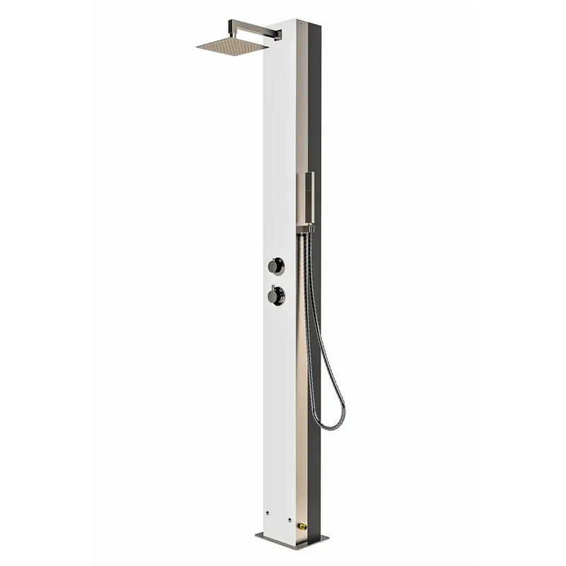 IDEAL Solardusche TOBAGO mit weißer Glasfront Markenprodukt