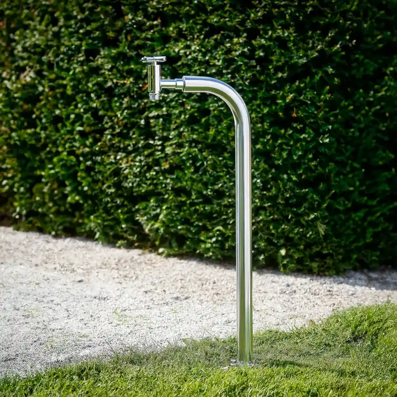 Ausverkauf IDEAL Wasser Zapfsäule Ø 40mm rund | Edelstahl poliert