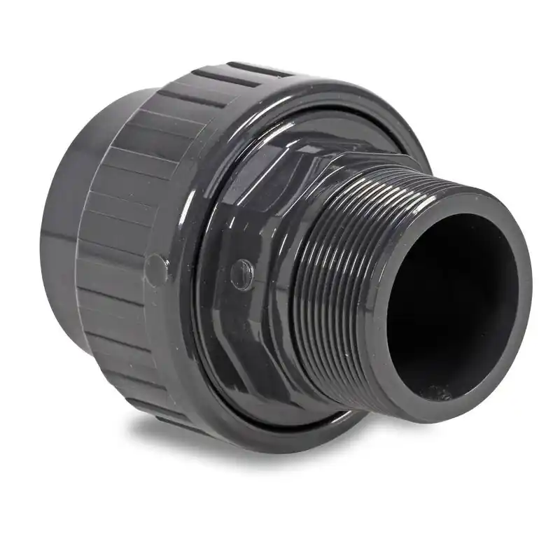 Versand Am Gleichen Tag Verschraubung PVC-U 50 mm x 1 1/2" Klebemuffe x Außengewinde