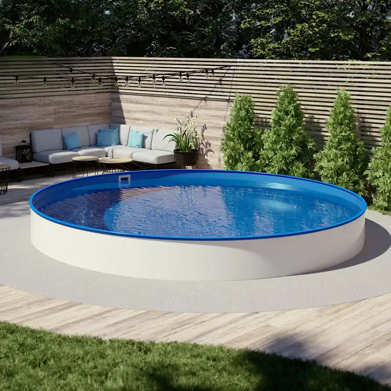 Pool Ø 5,00 x 1,50 m Folie blau 0,8mm EB Handlauf STYLE Must-Have