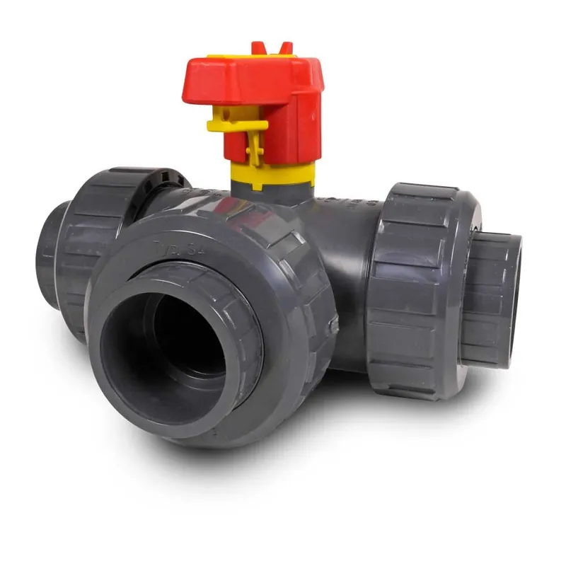 Praher 3-Wege Ø 63mm Kugelhahn S4 PVC-U - T Kugel Begrenztes Angebot
