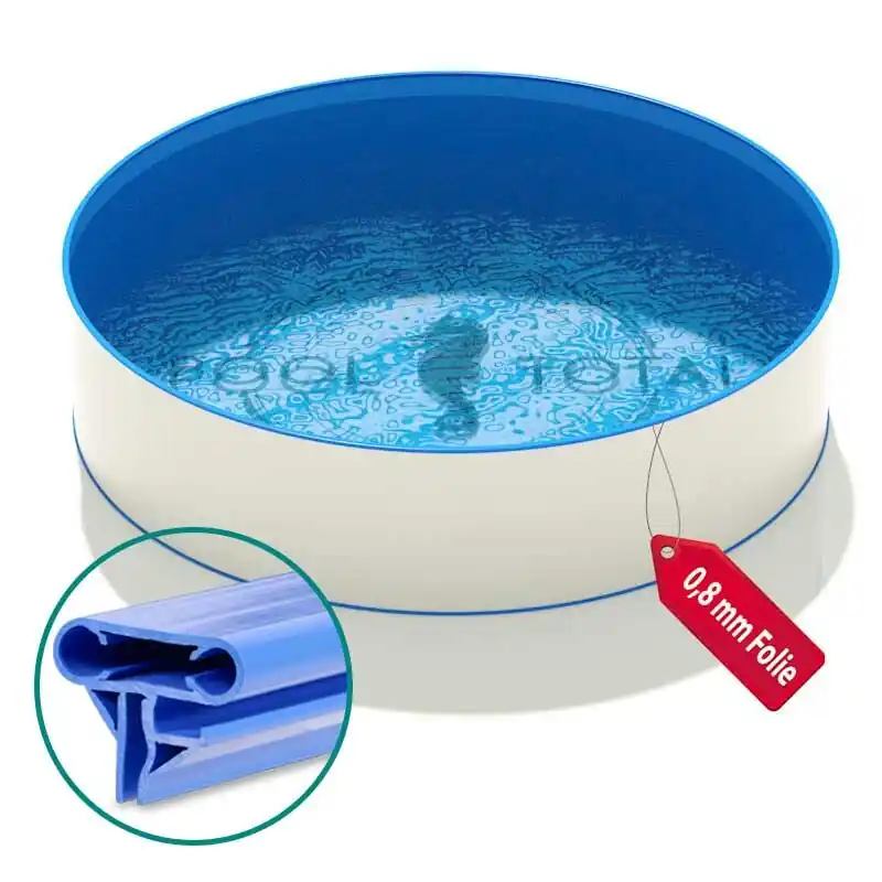 Must-Have Pool Ø 8,00 x 1,20 m Folie blau 0,8mm EB Handlauf STYLE