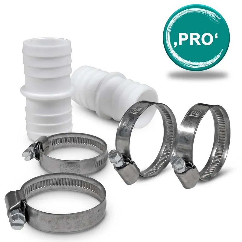 Beliebt Set PRO> Schlauchverbinder Ø 38/38mm + V2A SS304 Schellen