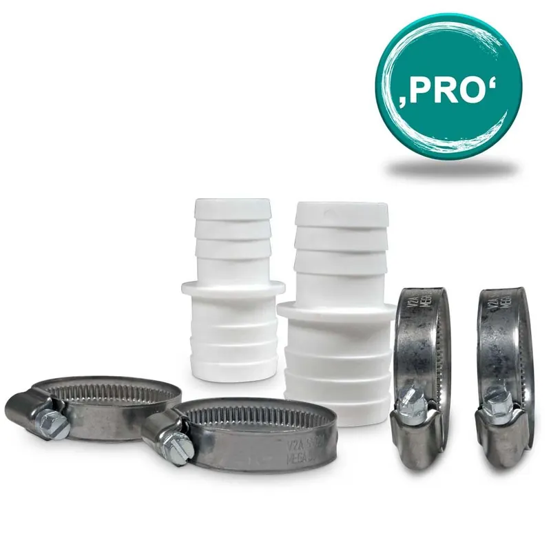 Solange Der Vorrat Reicht Set PRO> Schlauchverbinder Ø 32/38mm + V2A SS304 Schellen