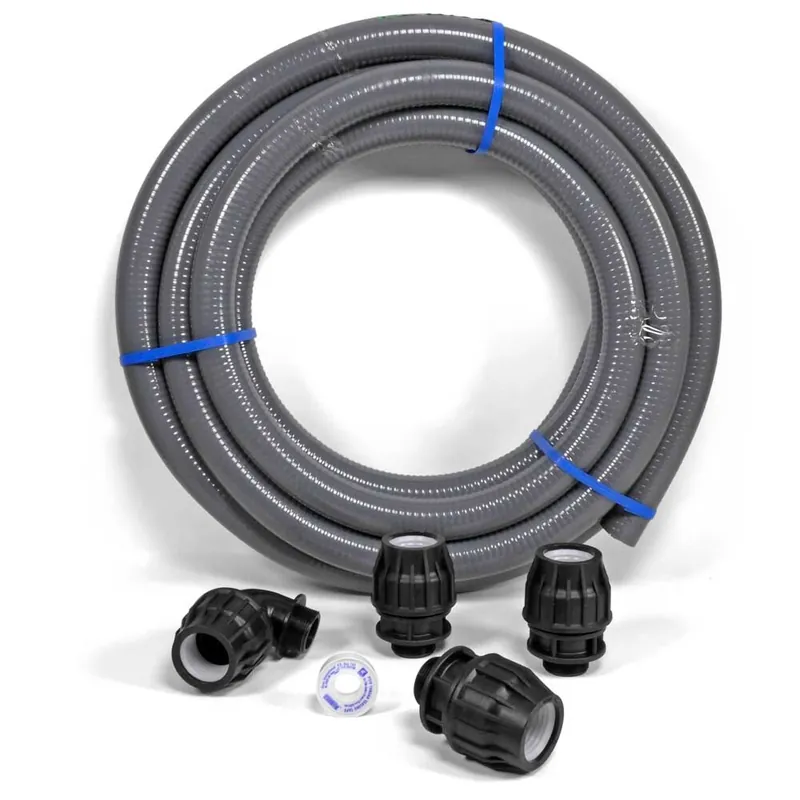 Mega-Angebot Poolanschluss-SET 25m Flexrohr Ø 50mm + 4 Flex-Fittinge, Dichtband