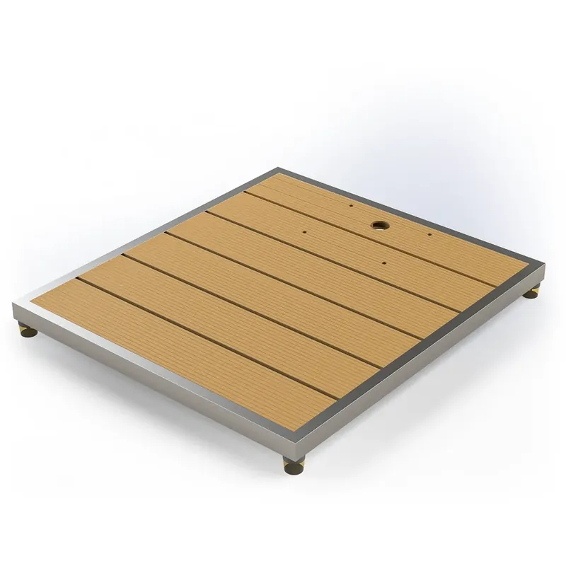 Letzte Chance IDEAL WPC Bodenplatte | 840 x 750 mm | Hellbraun