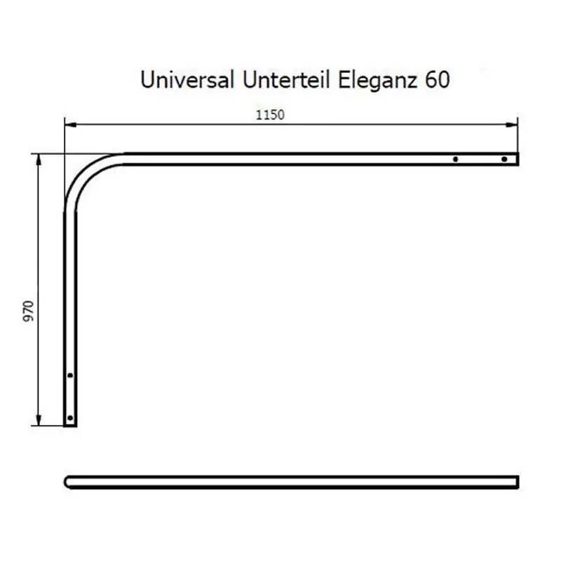 Handlauf Universal Unterteil | Eleganz 60 Top-Seller