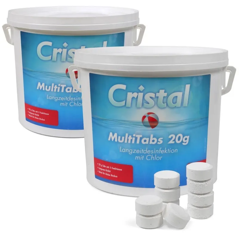 Neu CRISTAL MultiTabs Chlor 5 in 1 (20g) 10 kg
