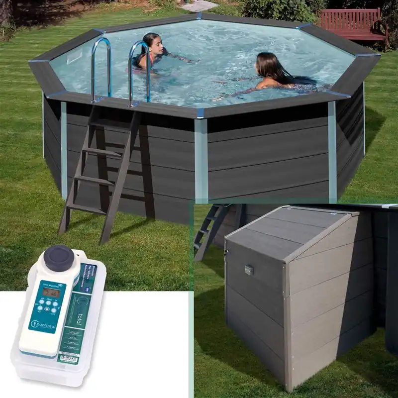 Set BASIC+ Composite Rundpool Ø 4,10 x 1,24 m Neu