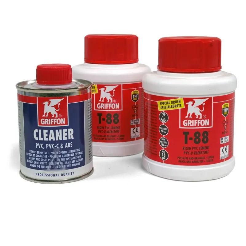 Spar-SET> Griffon PVC Kleber T-88, 2x 250 ml + Cleaner 250ml Direktkauf