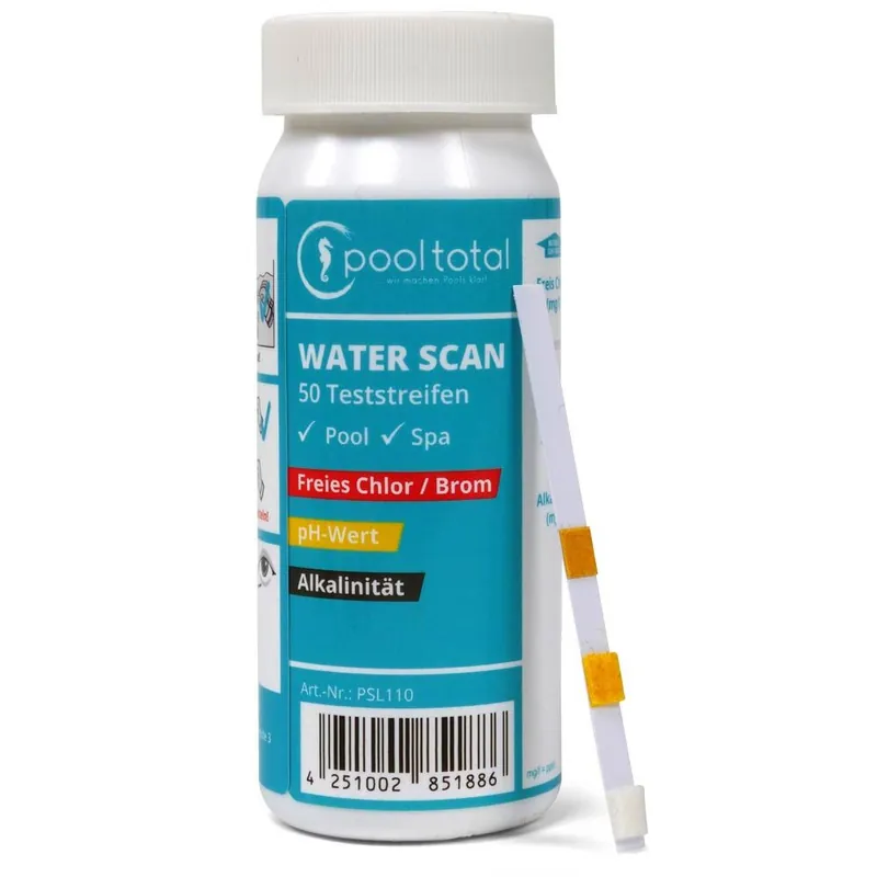 Water SCAN Teststreifen Chlor, pH + Alkalinität Neu Im Sortiment