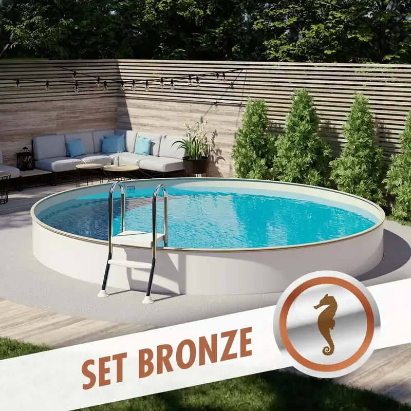 Beliebt Rundpool-Set BRONZE Ø 5,00 x 1,20 m, Folie sand 0,80 mm, teileingelassen