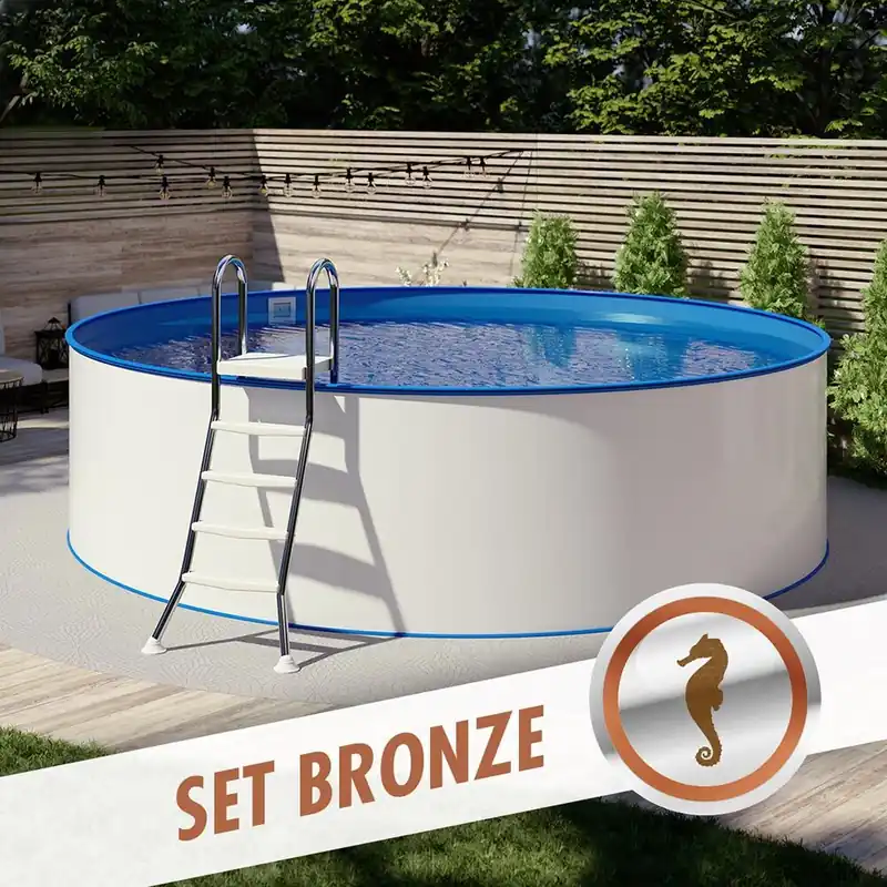 Angebot Rundpool-Set BRONZE Ø 3,00 x 1,35 m, Folie blau 0,80 mm, aufgestellt