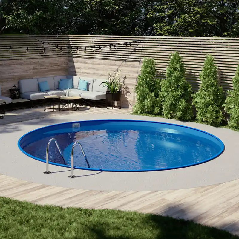 Sichere Zahlung Rundpool-Set BRONZE Ø 3,00 x 1,35 m, Folie blau 0,80 mm, eingelassen