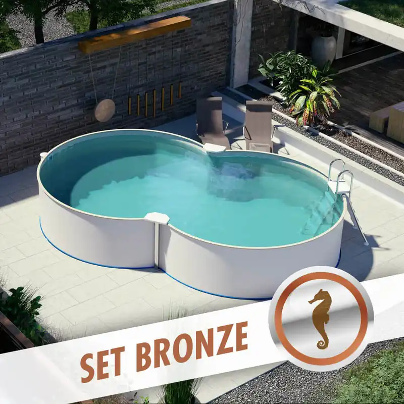 Achtform-Set BRONZE 6,25 x 3,60 x 1,20 m, Folie sand 0,80 mm, aufgestellt Sonderaktion