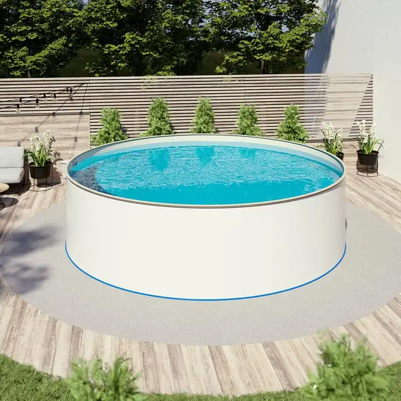 Top-Preis Rundpool Stahlwandbecken Ø 5,00 x 1,20 m, Folie sand 0,80 mm
