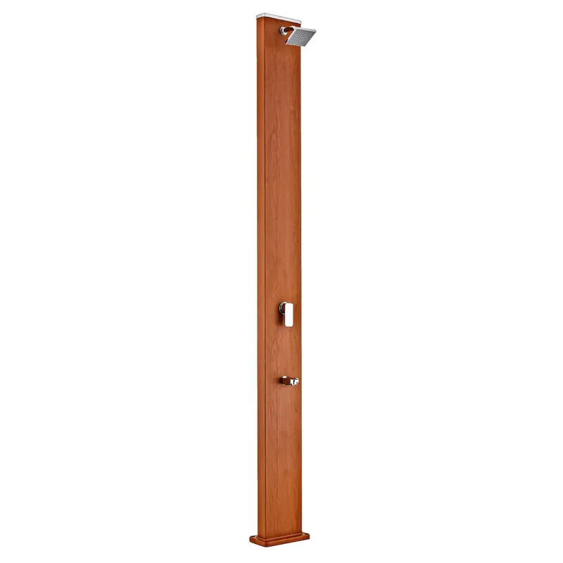 Mega-Angebot Solardusche Holzdesign 32 l Wassertank | Eckig