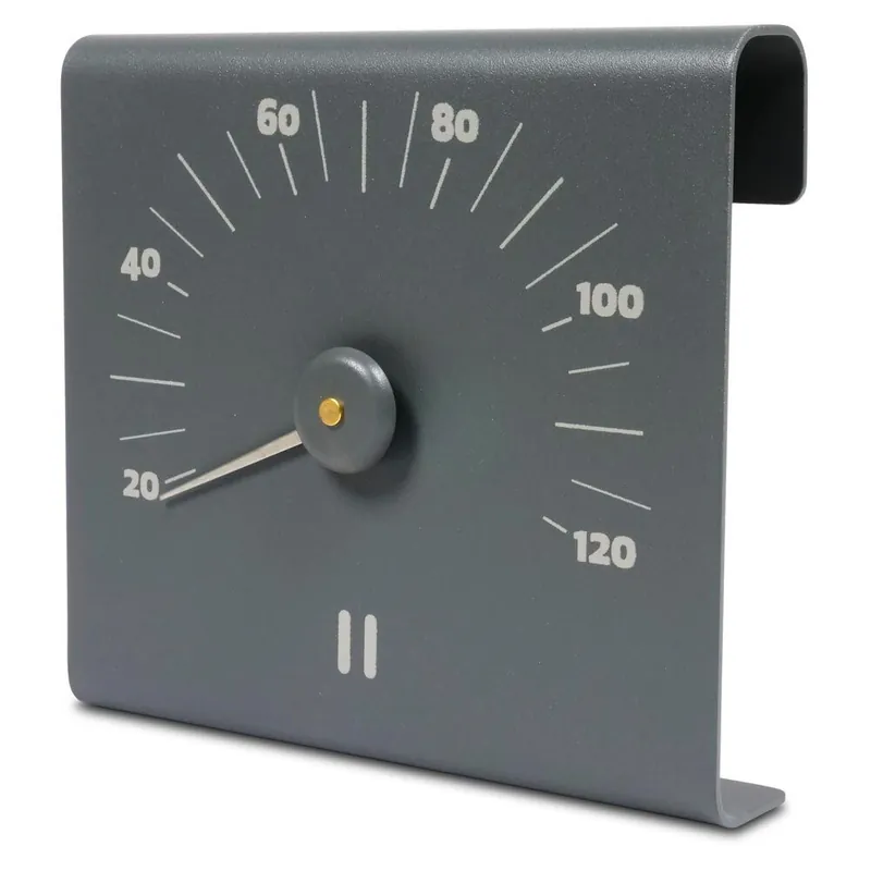 Neue Kollektion Rento Sauna Thermometer aluminium GRAU