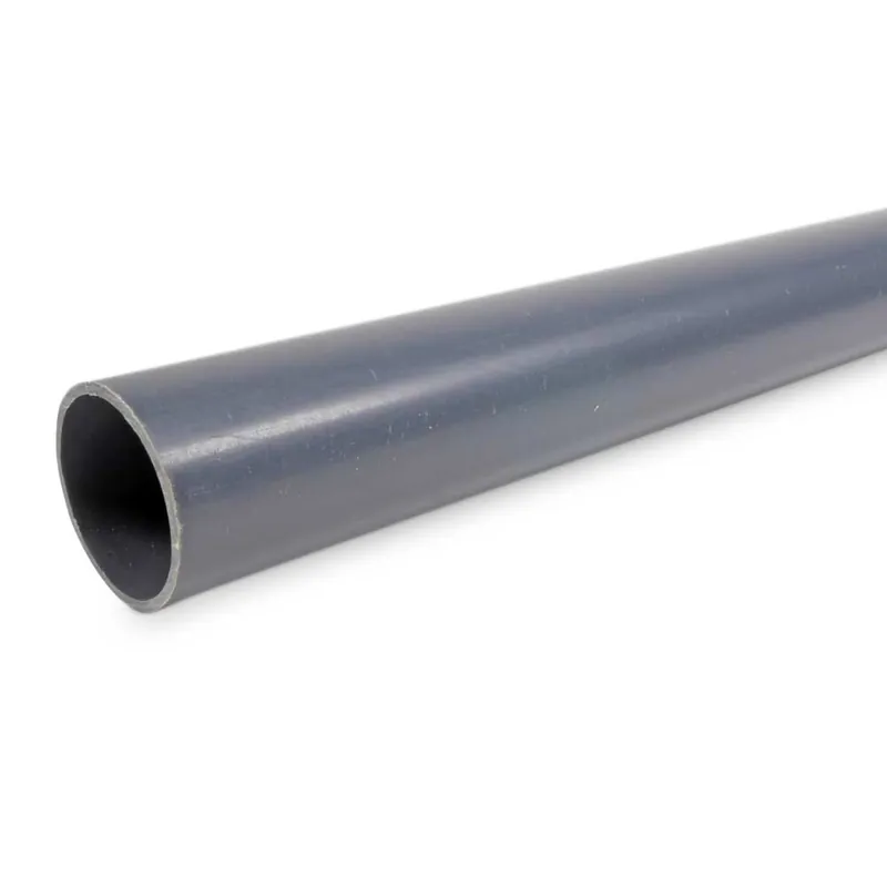 Echt d 75 PVC Rohr ohne Muffe grau 65 cm