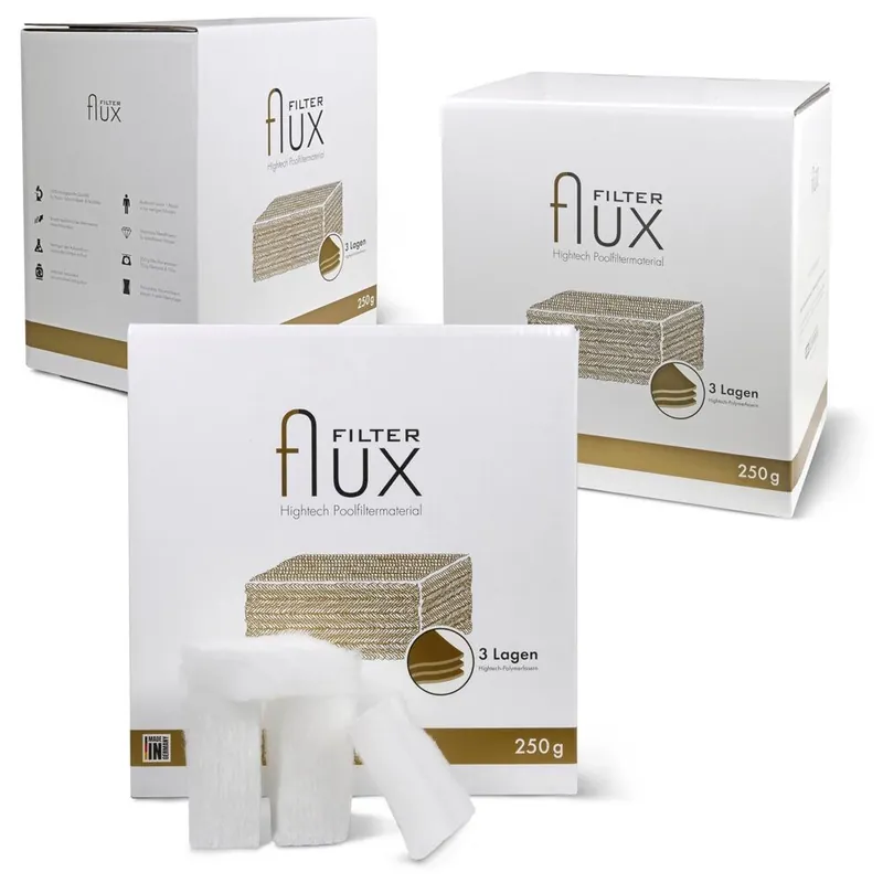 Schneller Versand Filter flux GOLD Hightech Poolfiltermaterial 3-lagig (3er Set)