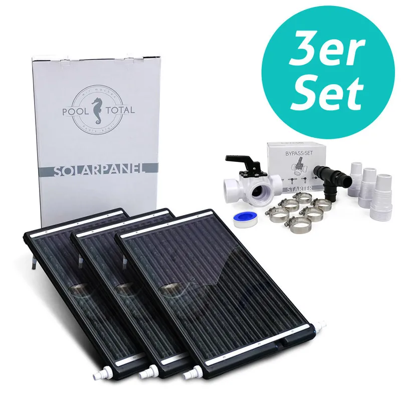 Solarkollektor Exklusiv 111,5 x 66 cm bis 30 m³ + Bypass-Set Finale Aktion