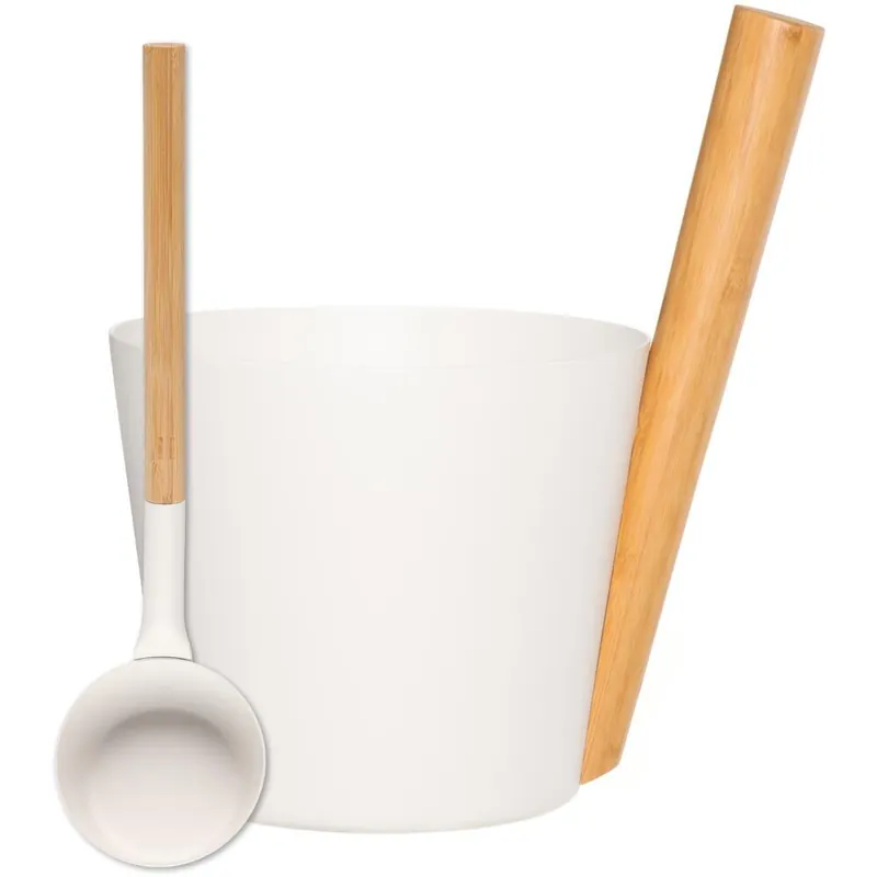 SET> Rento Saunaeimer + Saunakelle aluminium WEISS Sichere Zahlung