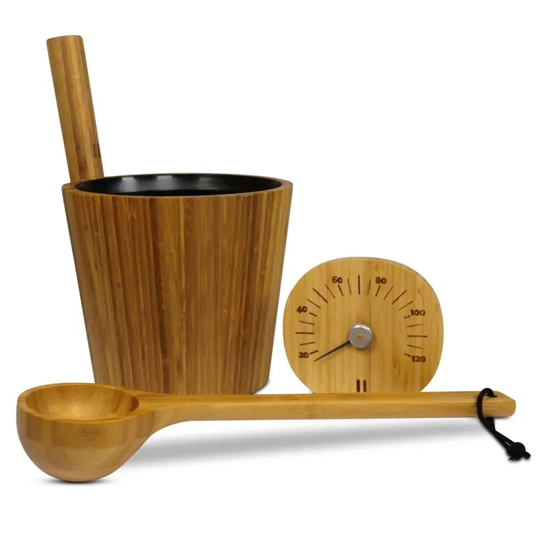 Rabatt SET> Rento BAMBUS Saunaeimer, Kelle + Thermometer