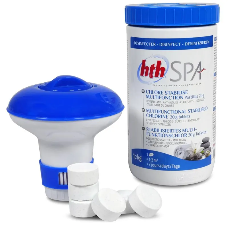 Expressversand hth SPA Chlor Multifunktion Tabletten 20g + Dosierschwimmer