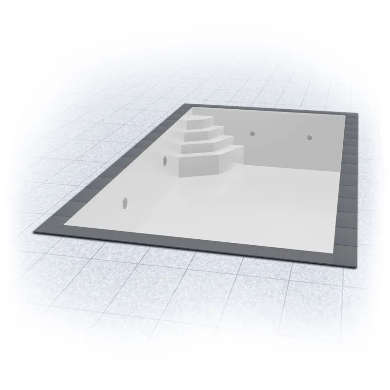 Direktkauf Innenhülle TRENDLINER KB Rechteckb. 600 x 300 x 150 cm | 0,8 mm | Weiß | für Treppe Smaragd links