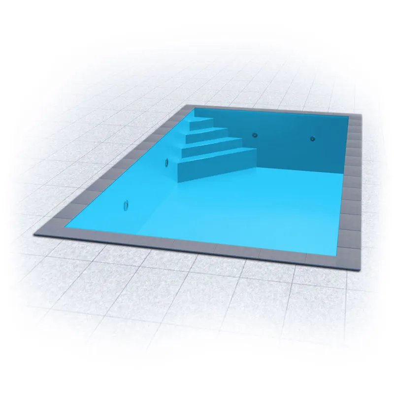 Sichere Zahlung Innenhülle TRENDLINER KB Rechteckb. 600 x 300 x 150 cm | 0,8 mm | blau | für Treppe Oblique links