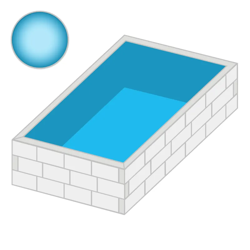 Schneller Versand Innenhülle 6,00 x 3,00 x 1,50 m, 0,8 mm, blau