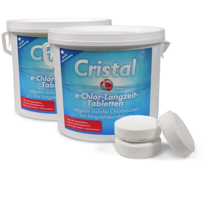 CRISTAL Chlor-Langzeit-Tabletten (200g) 10 kg Abverkauf