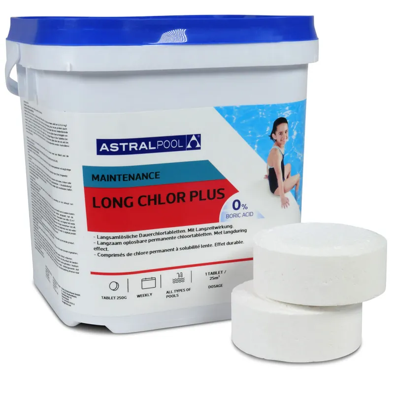 Top-Preis Astralpool Long Chlor Plus 250g, organisch, langsam löslich 5,0 kg
