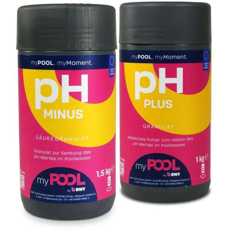 SET> myPOOL pH Minus + pH Plus Granulat 2,5 kg Nur Heute
