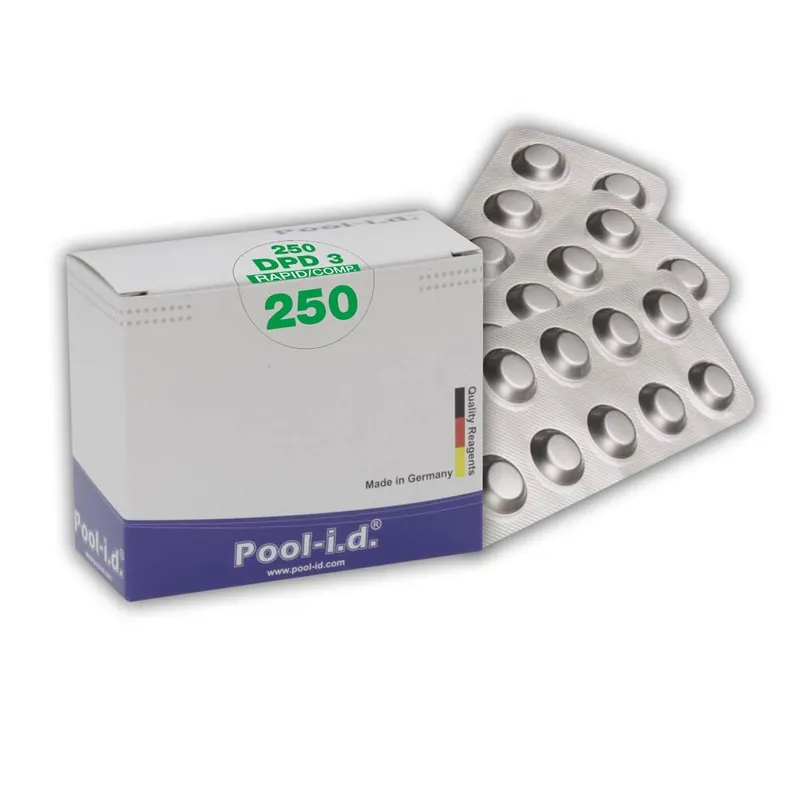 Meistverkauft 250 Stk. DPD 3 Rapid Tabletten für Pooltester Chlor (1 Karton)