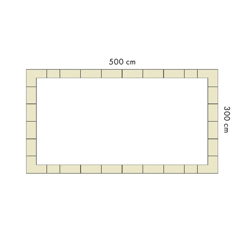 Trend Keramik-Beckenrandsteine Set f. REB 500 x 300 cm | Ecke 90 Grad | Crystal Bianco / Sand Geprüft
