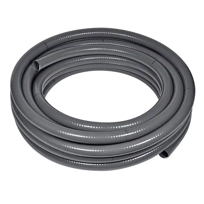 25m Poolflex flexibler PVC Druckschlauch Ø 50mm, grau Flex Rohr Mega-Angebot