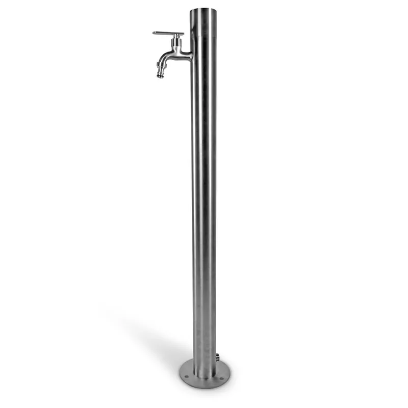 IDEAL Wasser Zapfsäule Ø 63 mm rund | Edelstahl poliert Aktuell