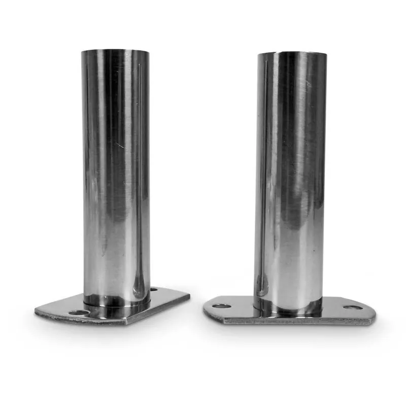 Zertifiziert Ideal V4A Leiterendstücke Ø 43mm, 1 Paar Montageset