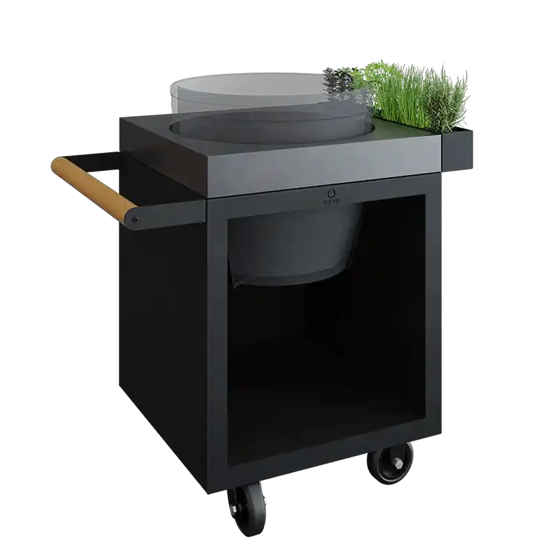 Neue Ware Kamado OFYR Table Pro 65 Black Concrete geeignet für BigGreenEgg
