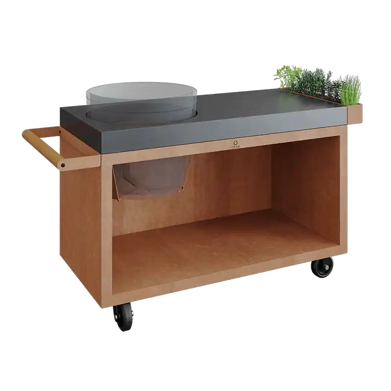Bestpreis OFYR KamadoTable Pro 135 Corten Concrete geeignet für BigGreenEgg