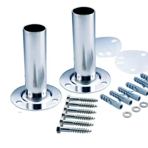 Astral Leiterendstücke V4A zur Flanschbefestigung Einbauleiter 43 mm Flanschfüsse Beliebt