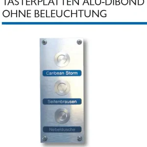 Bestpreis WDT Tasterplatte Dibond-Piezotaster ohne Beleuchtung